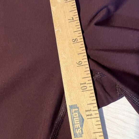 Victoria’s Secret Sport Athletic Workout Tight Maroon Leggings Mesh Detail Small - Picture 9 of 10